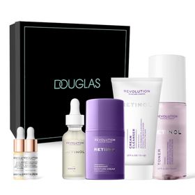 Sada od Revolution s retinolem, který pomáhá redukovat jemné linie, vrásky, nerovnoměrný tón a strukturu pleti a omezuje přetížení a tvorbu skvrn. Douglas, 1649 Kč