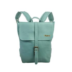 Minimalistický světle modrý batoh originálního střihu se zavíráním na přezku. Bagind, 2790 Kč