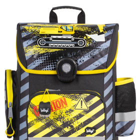 Školní aktovka s obrázkem bagru na přední části vhodná pro žáky 1. až 2. třídy ZŠ. BAAGL, 1799 Kč. 