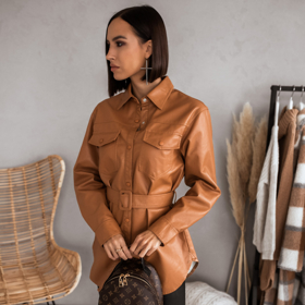 Koženková košile. Erika FASHION, 558 Kč