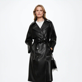 Oversized trenčkot koženého vzhledu. MANGO, 2999 Kč