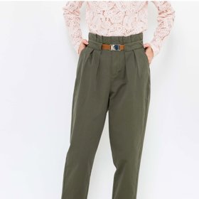 Zelené zkrácené kalhoty. CAMAÏEU, 643 Kč