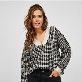 Béžovo-černý vzorovaný svetr VILA. ZOOT, 599 Kč