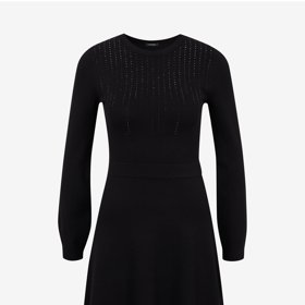 Černé svetrové šaty. ORSAY, 636 Kč