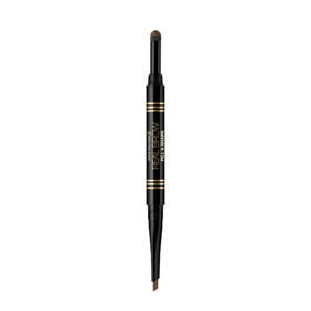 Jemná linka Max Factor Real Brow Fill and Shape pro konturu obočí a vyplňující pudr s pěnovým aplikátorem. Max Factor, 137 Kč.