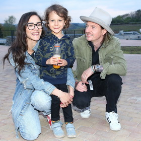 Eva Burešová a Přemek Forejt se synem Evy Burešové Nathanielem.