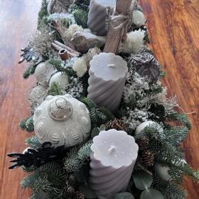 U Pizingerů nesmí chybět adventní věnec, ten má každoročně své čestné místo na klavíru.