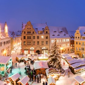 Takhle pohádkově vypadají vánoční trhy v Míšni.