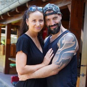 Václav Noid Bárta se svou manželkou Eliškou.