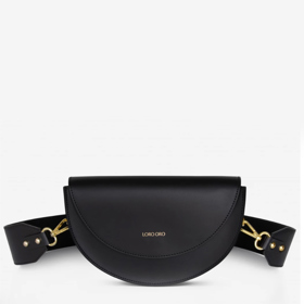 Kabelka s černou hladkou kůží. Loro Oro, 2 790 Kč