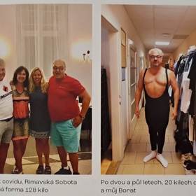 Ve vrcholné formě, tedy v prvním roce pandemie, měl Martin Zounar 128 kilo (vlevo).