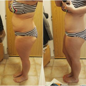 Před a po jsem si fotila jen párkrát, mnohem více mám v mobilu fotek před než po, protože jsem si už přestala věřit, že se dieta povede.