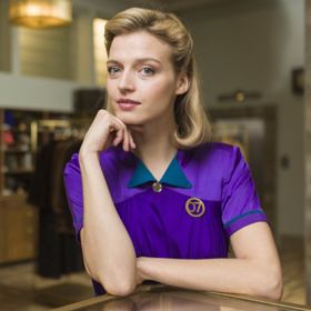 Práce na historickém seriálu Simonu velmi baví.