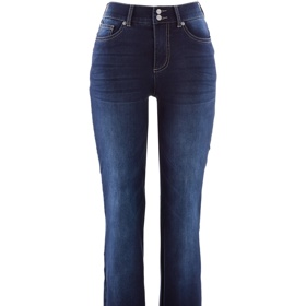 Super strečové džíny se širšími nohavicemi, které se dají ohrnout. Bon Prix, 899 Kč