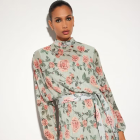 Šaty se stojáčkem a růžemi. Mohito, 399 Kč