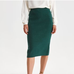 Zelená pouzdrová svetrová sukně ke kolenům. TOP SECRET, 639 Kč