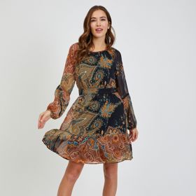 Černo-hnědé dámské vzorované šaty ORSAY, 979 Kč