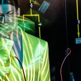 Focení SuperWoman proběhlo ve známém datacentru Casablanca na pražských Vinohradech. (sako Sportmax, prodává Max Mara)