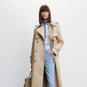 Klasický dlouhý trenčkot MANGO, 3 999 Kč