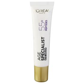 Age Specialist 55+ od L’Oréal Paris pomáhá redukovat vrásky, zesvětluje tmavé kruhy pod očima a posiluje pleť v okolí očí. Cena 210 Kč