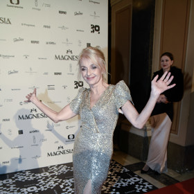 Veronika Žilková si pozornost médií v Rudolfinu užívala.