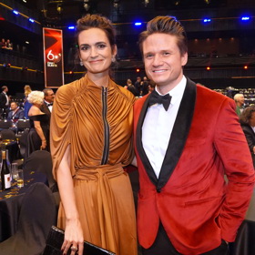 Moderátorka Daniela Písařovicová doprovodila partnera Ondřeje Brzobohatého na předávání cen Český slavík. 