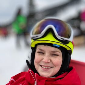 ...ale dokonce i lyžovačku se synem Jarouškem.