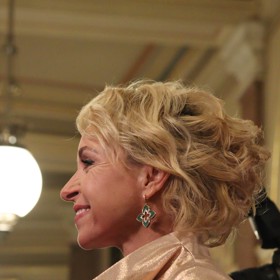 Náušnice Tatiany Dykové v detailu.