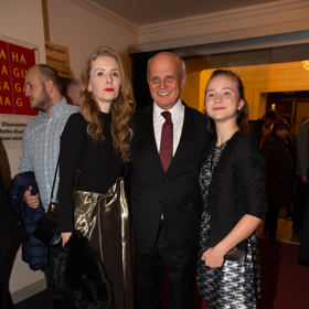 Kostýmní výtvarnice Michaela Horáčková s manželem Michalem Horáčkem a dcerou Julinkou, ze které už je velká slečna.