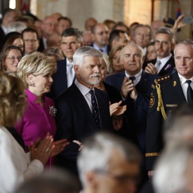 Inaugurace Petra Pavla ve Vladislavském sále Pražského hradu.