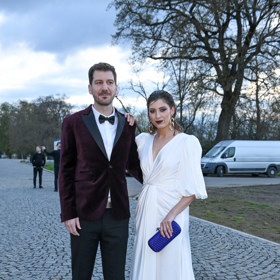 Moderátor Petr Říbal s manželkou Michaelou Hávovou.