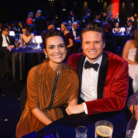 Daniela Písařovicová s Ondřejem Brzobohatým na předávání cen Český slavík.