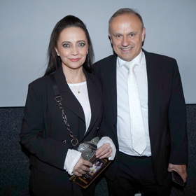 Lucie Bílá se svým bratrem Karlem Zaňákem, který je v jejím divadle výkonným ředitelem.