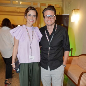 Takhle to Daniele s Ondřejem slušelo na loňském Mezinárodním filmovém festivalu Karlovy Vary.