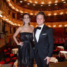 Ondřej přišel Danielu podpořit také do Národního divadla, kde probíhalo předávání Cen Thálie, které moderovala.