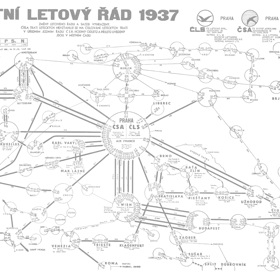 Takto vypadal letní letový řád Letiště Praha-Ruzyně v roce 1937.