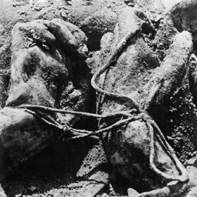 Vězňům byly drátem svázány ruce za zády, následně je popravili výstřelem do týlu.