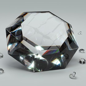 Diamant - nejtvrdší kámen na světě, symbol luxusu a věčnosti.