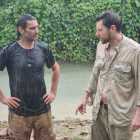 Ivan Franěk (vlevo) a David Švehlík natáčeli film Dvě slova jako klíč v indonéské džungli.