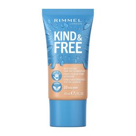Vizážistka Diana Vitikačová k letnímu líčení zvolila veganský make-up Kind & Free od Rimmel London, jehož složení je bez minerálních olejů a jakýchkoliv složek živočišného původu. Je hydratační s antioxidanty a komplexem vitamínu E, provitamínu B5 a aloe vera. Lehká textura zanechává pleť rozjasněnou a hydratovanou po celý den. Obal je vyroben z recyklovaných materiálů. Cena 239 Kč