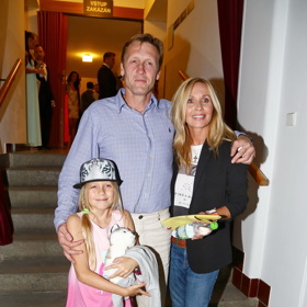 Dcera Terezy Pergnerové Natálie na archivním snímku z roku 2016. Na snímku se svým otcem Jiřím Chlebečkem. 