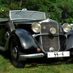 Heydrichovo auto, ve kterém byl zraněn.