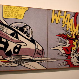 Obraz "Whaam!" z roku 1963 je majetkem galerie Tate.