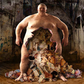 Polotvary a nezdravé potraviny coby odpadky.