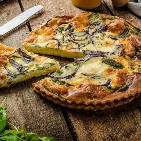 Quiche z polenty chutná skvěle.