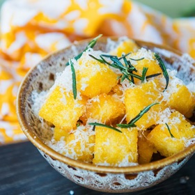 Polenta se sýrem jako lahodná svačinka.