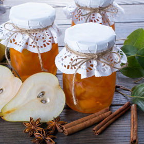 Hruškový džem s kořením.