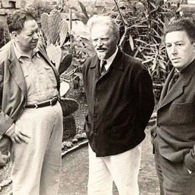Diego Rivera, Lev Trockij a André Breton.