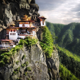 Bhútán, Himaláje.