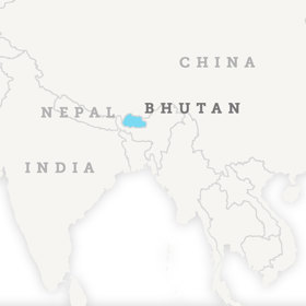 Bhútán, Himaláje.